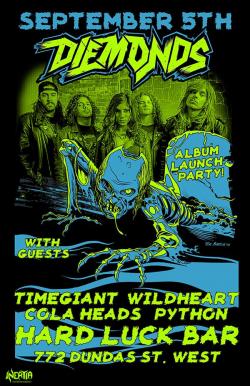 Diemonds, TimeGiant, Wildgeart & Python tickets - Toronto, ON. - Inertia Entertainment