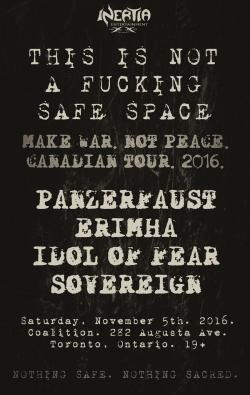 Panzerfaust, Erhima, Idol Of Fear & Sovereign tickets - Toronto, ON. - Inertia Entertainment