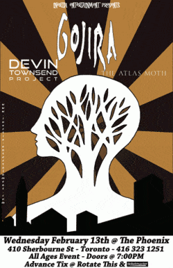 Gojira, The Devin Townsend Project & The Atlas Moth tickets - Toronto, ON - Inertia Entertainment