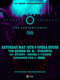 Animals As Leaders, The Contortionist & Moon Tooth tickets - Inertia Entertainment