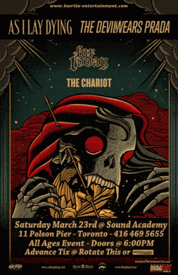 As I Lay Dying, The Devil Wears Prada, For Today & The Chariot tickets - Toronto, ON - Inertia Entertainment