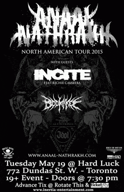 Anaal Nathrakh, Incite & Bookakee tickets - Toronto, ON - Inertia Entertainment