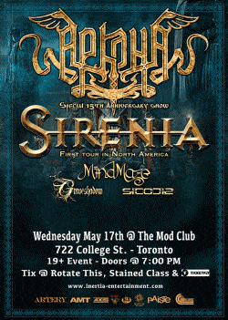 Sirenia & Arkona w/MindMaze & Sicocis tickets - Inertia Entertainment