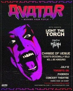 Avatar, Light the Torch & Phantom High July 6 2022 Toronto