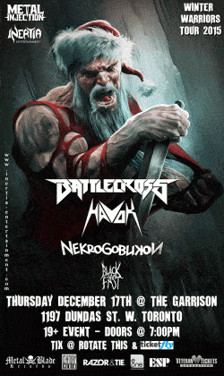 Battlecross, Havok, Necrogoblikon & Black Fast tickets - Toronto, ON. - Inertia Entertainment