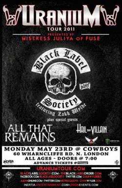 Black Label Society, All That Remains & More tickets - London, ONT. - Inertia Entertainment