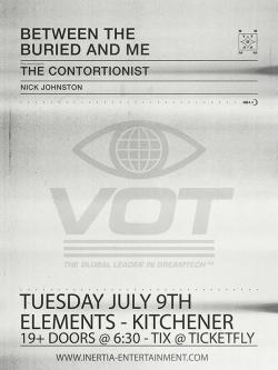 Between The Buried And Me, The Contortionist & Nick Johnston tickets - Inertia Entertainment