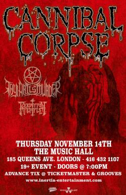 Cannibal Corpse, Thy Art Is Murder & Perdition Temple tickets - Inertia Entertainment