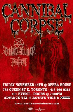 Cannibal Corpse, Thy Art Is Murder & Perdition Temple tickets - Inertia Entertainment