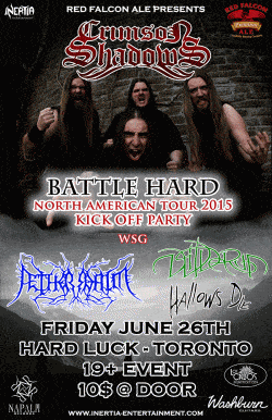 Crimson Shadows, Aether Realm, Wilderun & Hallows Die tickets - Toronto, ON - Inertia Entertainment