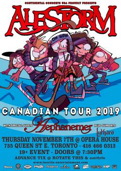 Alestorm, Aephanemer & Lutharo tickets - Inertia Entertainment