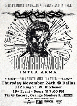 Carcass, Deafheaven & Inter Arma tickets - Kitchener, ON - Inertia Entertainment