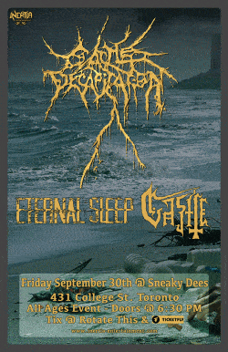 Cattle Decapitation, Eternal Sleep & Castle tickets - Toronto, ON. - Inertia Entertainment