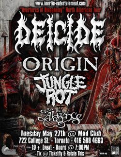 Deicide, Origin, Jungle Rot & The Absence tickets - Inertia Entertainment