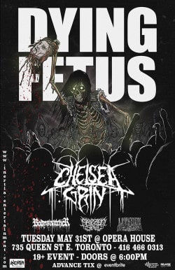 DYING FETUS, CHELSEA GRIN. BODYSNATCHER, FROZEN SOUL & UNDEATH tickets - Inertia Entertainment