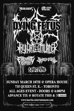 Dying Fetus, Thy Art Is Murder, Enterprise Earth, Rivers Of Nihil & Sanction tickets - Inertia Entertainment