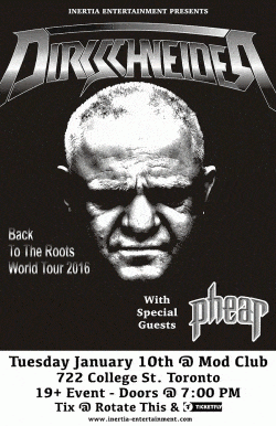 Dirkschneider "Farewell to Accept" w/guests Phear tickets - Inertia Entertainment