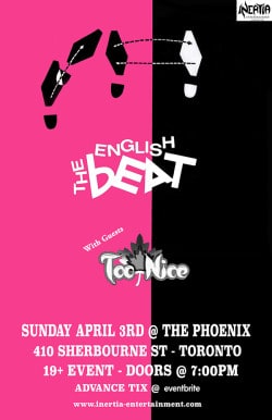 English Beat & Too Nice tickets - Inertia Entertainment