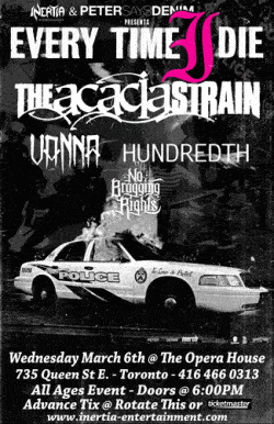 Every Time I Die, The Acacia Strain, Vanna & More tickets - Toronto, ON - Inertia Entertainment
