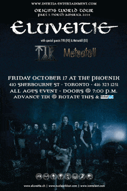 Eluveitie, TYR & Metsatoll tickets - Toronto, ON - Inertia Entertainment