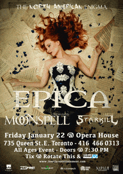 Epica, Moonspell & Starkill tickets - Toronto, ON. - Inertia Entertainment