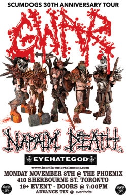 GWAR, Napalm Death & Eyehategod tickets - Inertia Entertainment