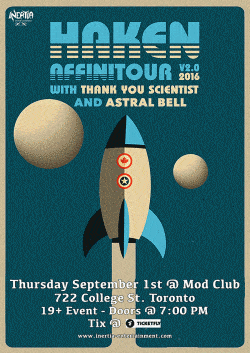 Haken, Thank You Scientist & Astral Bell tickets - Toronto, ON. - Inertia Entertainment