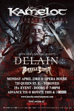 Kamelot, Delain & Battlebeast tickets - Inertia Entertainment