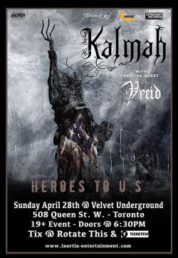 Kalmah, Vreid & Emptream Throne tickets - Inertia Entertainment