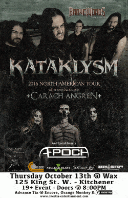 KAtaklysm, Carach Angren & Aepoch tickets - Kitchener, ON - Inertia Entertainment