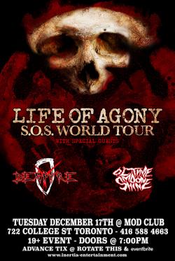 LIFE OF AGONY, DESPYRE & OL' TIME MOONSHINE tickets - Inertia Entertainment