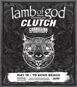 Lamb Of God, Clutch & Corrosion Of Conformity tickets - Toronto, ON. - Inertia Entertainment