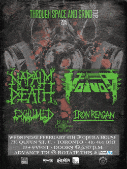 Napalm Death, Voivod + Guests tickets - Toronto, ON - Inertia Entertainment