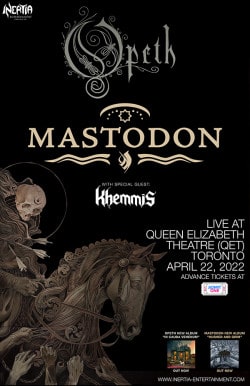 Opeth & Mastodon wsg Khemmis tickets - Inertia Entertainment