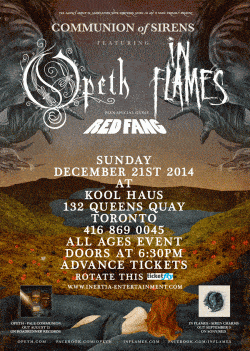 Opeth, In Flames & Red Fang tickets - Toronto, ON - Inertia Entertainment