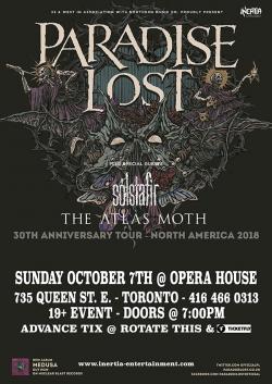 Paradise Lost, Solstafir & THe Atlas Moth tickets - Inertia Entertainment