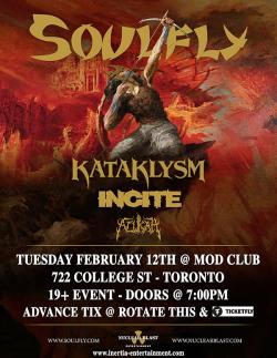 Soulfly, Kataklysm, Incite & Alukah tickets - Inertia Entertainment