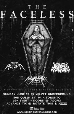 The Faceless, AngelMaker, Pillars Of Autumn, Wraith Eternal tickets - Inertia Entertainment