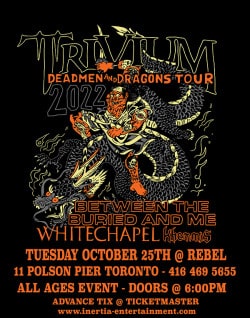 Trivium, Between The Buried And Me, Whitechapel & Khemmis October 2022 Toronto