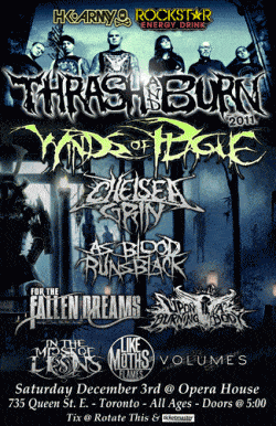 Thrash And Burn Tour 2011 tickets - Toronto, ON - Inertia Entertainment
