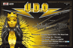 U.D.O., Halcyon Way & Axxion tickets - Toronto, ON - Inertia Entertainment