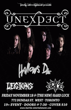 Unexpect, Hallows Die, Legions & Into Exile tickets - Toronto, ON - Inertia Entertainment