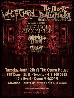 Whitechapel & The Black Dahlia Murder w/Fleshgod Apocalypse, Aversions Crown & Shadow Of Intent tickets - Inertia Entertainment