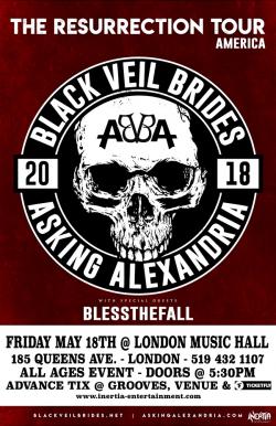 Black Veil Brides, Asking Alexandria & Blessthefall tickets - Inertia Entertainment