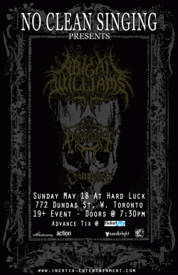 Abigail Williams, Panzerfaust & Endemise tickets - Toronto, ON - Inertia Entertainment