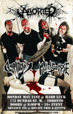 Aborted, Amplitusion & Mulletcorpse tickets - Toronto, ON - Inertia Entertainment