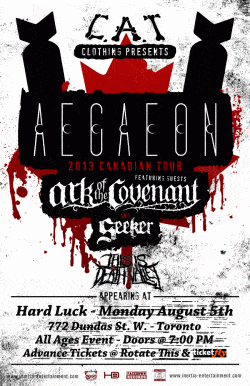 Aegeon, Ark OF The Covenant, Seeker & TIDV tickets - Toronto, ON - Inertia Entertainment