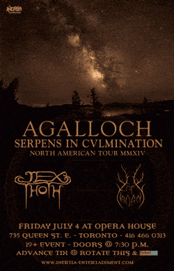 Agalloch & Jex Thoth tickets - Toronto, ON - Inertia Entertainment