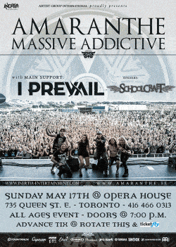Amaranthe, I Prevail & Schoolcraft tickets - Toronto - Inertia Entertainment