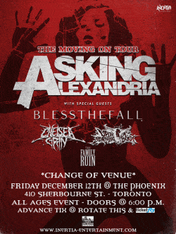 Asking Alexandria, Bless The Fall, Chelsea Grin & More tickets - Toronto, ON - Inertia Entertainment